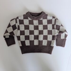 Rylee + Cru Plum and Cream Knit Sweater